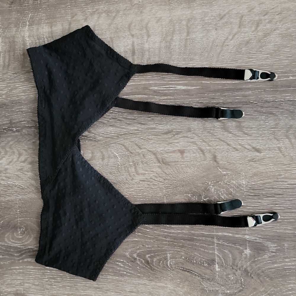 Bravissimo Intimates Sheer Mesh Polka Dot Garter Belt